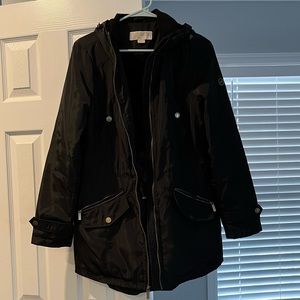 MK Michael Kors Woman’s Hooded Black Jacket. Size small.
